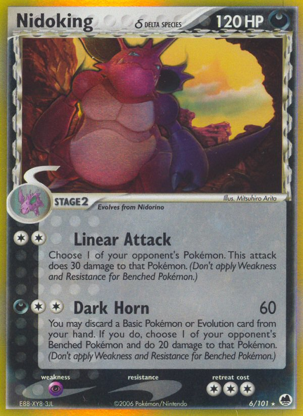EX Dragon Frontiers Holo Nidoking #6/101